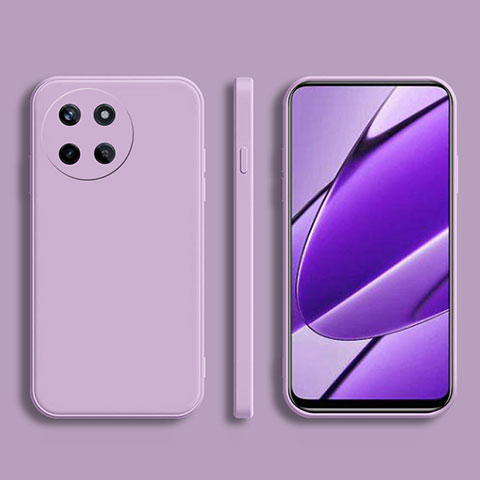 Coque Ultra Fine Silicone Souple 360 Degres Housse Etui pour Realme 11 4G Violet Clair