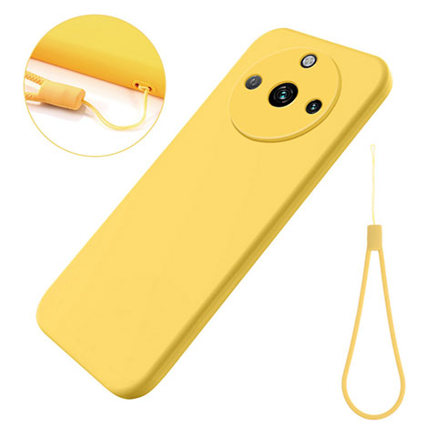 Coque Ultra Fine Silicone Souple 360 Degres Housse Etui pour Realme 11 Pro 5G Jaune