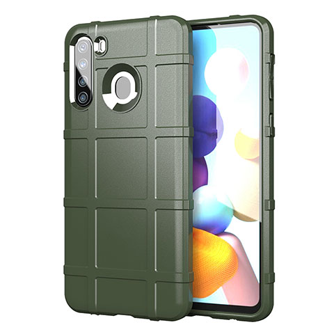 Coque Ultra Fine Silicone Souple 360 Degres Housse Etui pour Samsung Galaxy A21 Vert Armee