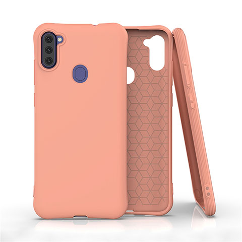 Coque Ultra Fine Silicone Souple 360 Degres Housse Etui pour Samsung Galaxy M11 Orange