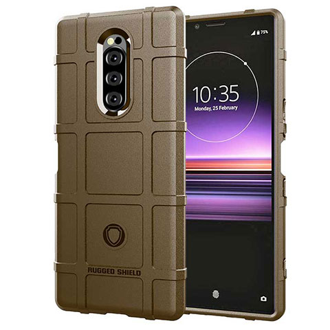 Coque Ultra Fine Silicone Souple 360 Degres Housse Etui pour Sony Xperia 1 Marron