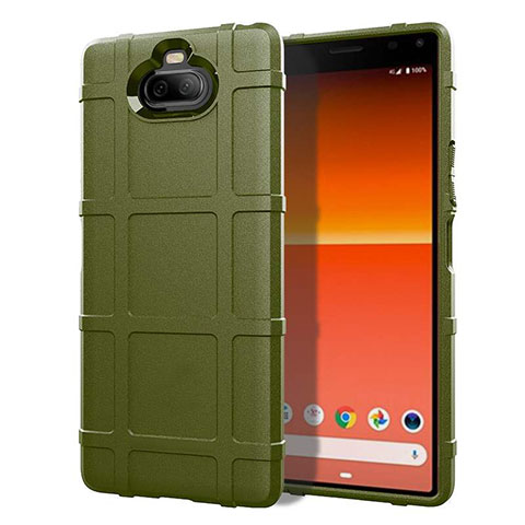 Coque Ultra Fine Silicone Souple 360 Degres Housse Etui pour Sony Xperia 8 Vert Armee