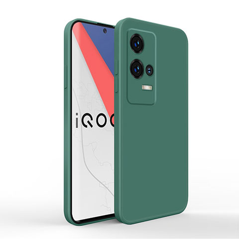 Coque Ultra Fine Silicone Souple 360 Degres Housse Etui pour Vivo iQOO 8 5G Vert Nuit