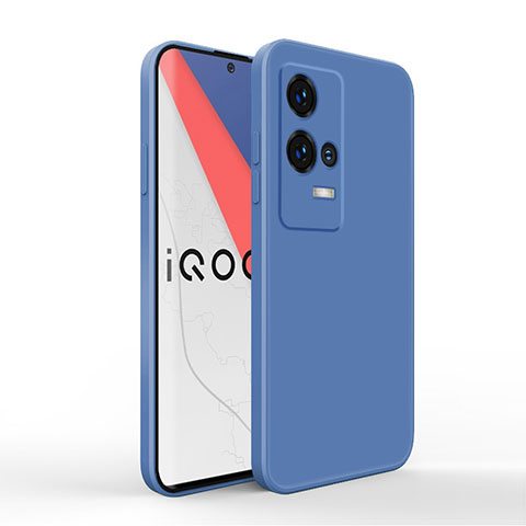 Coque Ultra Fine Silicone Souple 360 Degres Housse Etui pour Vivo iQOO 8 Pro 5G Bleu