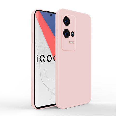 Coque Ultra Fine Silicone Souple 360 Degres Housse Etui pour Vivo iQOO 8 Pro 5G Rose