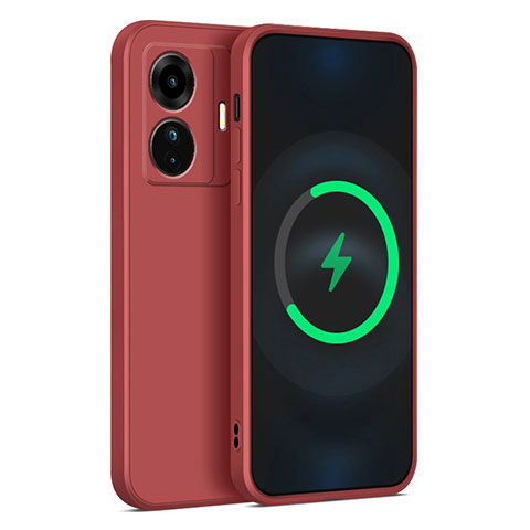 Coque Ultra Fine Silicone Souple 360 Degres Housse Etui pour Vivo iQOO Z6 Pro 5G Rouge