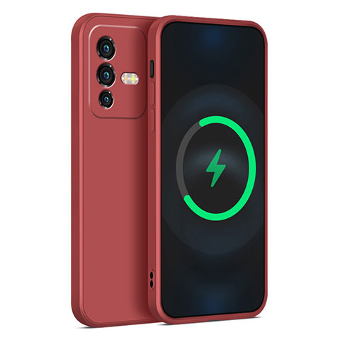 Coque Ultra Fine Silicone Souple 360 Degres Housse Etui pour Vivo V23 Pro 5G Rouge