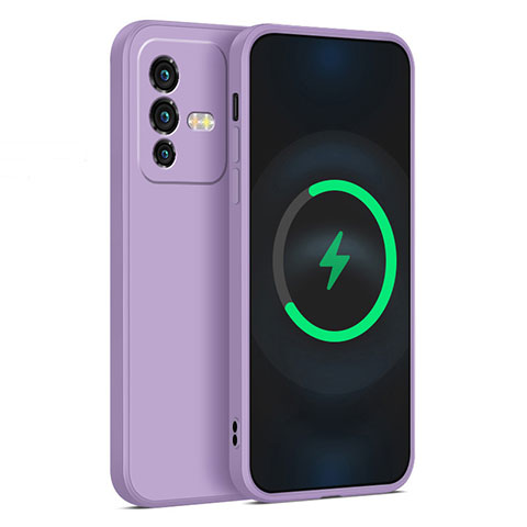 Coque Ultra Fine Silicone Souple 360 Degres Housse Etui pour Vivo V23 Pro 5G Violet Clair