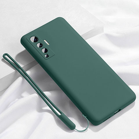 Coque Ultra Fine Silicone Souple 360 Degres Housse Etui pour Vivo X50 5G Vert