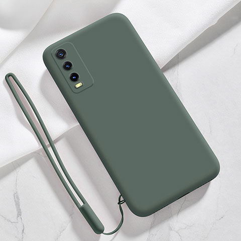 Coque Ultra Fine Silicone Souple 360 Degres Housse Etui pour Vivo Y11s Vert Nuit