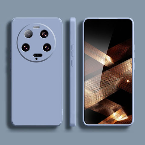 Coque Ultra Fine Silicone Souple 360 Degres Housse Etui pour Xiaomi Mi 13 Ultra 5G Gris Lavende