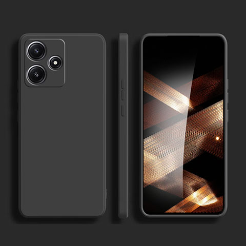 Coque Ultra Fine Silicone Souple 360 Degres Housse Etui pour Xiaomi Poco M6 Pro 5G Noir