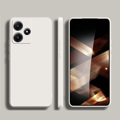 Coque Ultra Fine Silicone Souple 360 Degres Housse Etui pour Xiaomi Redmi 12 5G Blanc