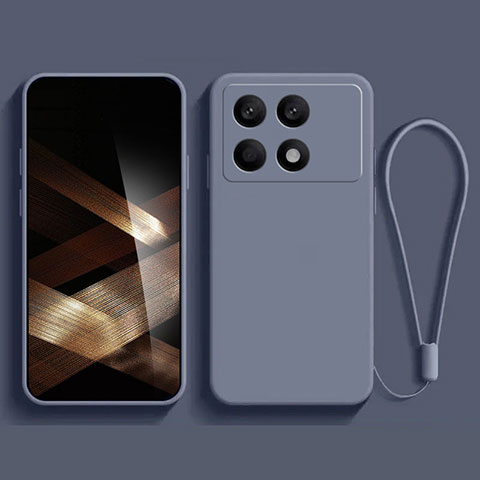 Coque Ultra Fine Silicone Souple 360 Degres Housse Etui pour Xiaomi Redmi K70 Pro 5G Gris Lavende