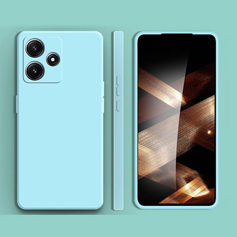 Coque Ultra Fine Silicone Souple 360 Degres Housse Etui pour Xiaomi Redmi Note 12R 5G Cyan