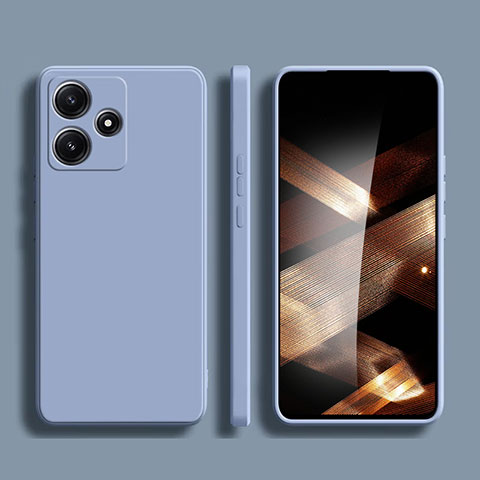 Coque Ultra Fine Silicone Souple 360 Degres Housse Etui pour Xiaomi Redmi Note 12R 5G Gris Lavende