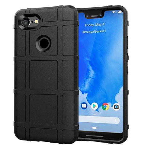 Coque Ultra Fine Silicone Souple 360 Degres Housse Etui S01 pour Google Pixel 3 XL Noir