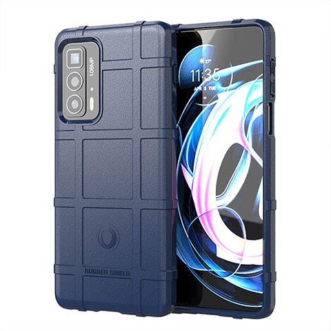 Coque Ultra Fine Silicone Souple 360 Degres Housse Etui S01 pour Motorola Moto Edge S Pro 5G Bleu