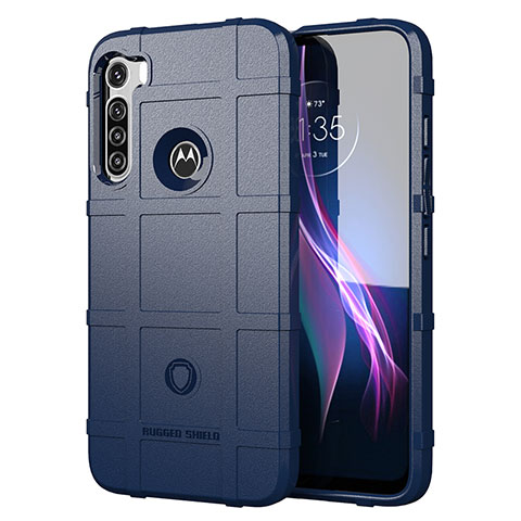 Coque Ultra Fine Silicone Souple 360 Degres Housse Etui S01 pour Motorola Moto One Fusion Plus Bleu