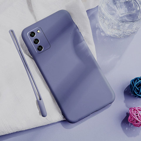 Coque Ultra Fine Silicone Souple 360 Degres Housse Etui S01 pour Oppo A55S 5G Gris Lavende