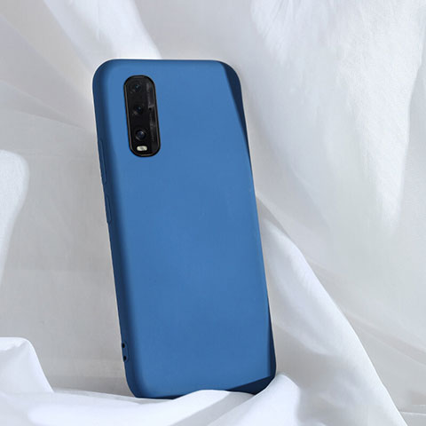 Coque Ultra Fine Silicone Souple 360 Degres Housse Etui S01 pour Oppo Find X2 Bleu