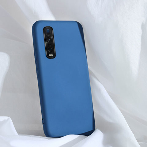 Coque Ultra Fine Silicone Souple 360 Degres Housse Etui S01 pour Oppo Find X2 Pro Bleu