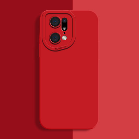 Coque Ultra Fine Silicone Souple 360 Degres Housse Etui S01 pour Oppo Find X5 Pro 5G Rouge