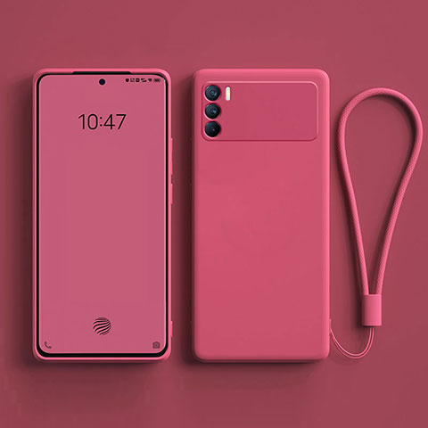 Coque Ultra Fine Silicone Souple 360 Degres Housse Etui S01 pour Oppo K9 Pro 5G Rose Rouge