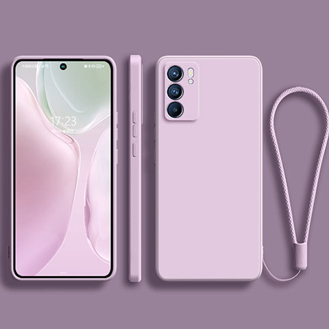 Coque Ultra Fine Silicone Souple 360 Degres Housse Etui S01 pour Oppo Reno6 5G Violet Clair