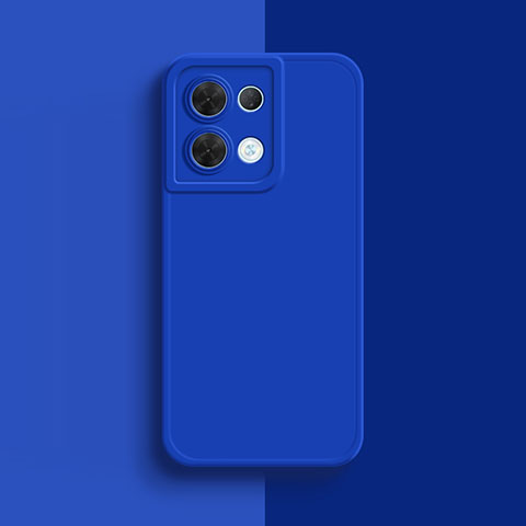 Coque Ultra Fine Silicone Souple 360 Degres Housse Etui S01 pour Oppo Reno9 Pro 5G Bleu