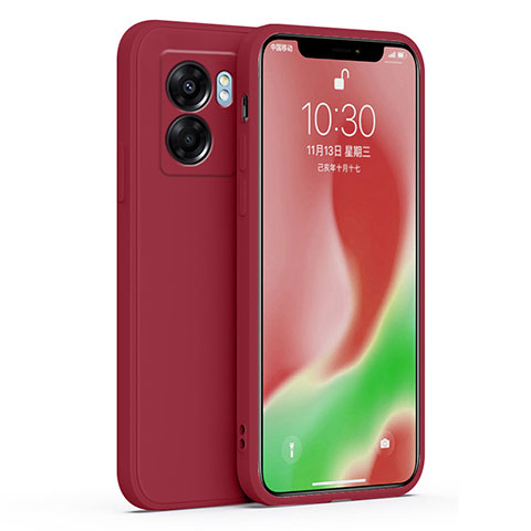 Coque Ultra Fine Silicone Souple 360 Degres Housse Etui S01 pour Realme V23 5G Vin Rouge