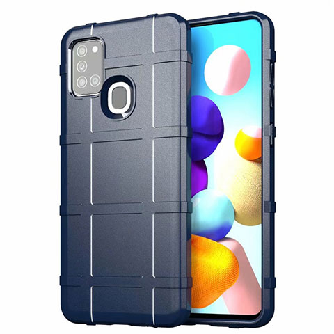 Coque Ultra Fine Silicone Souple 360 Degres Housse Etui S01 pour Samsung Galaxy A21s Bleu