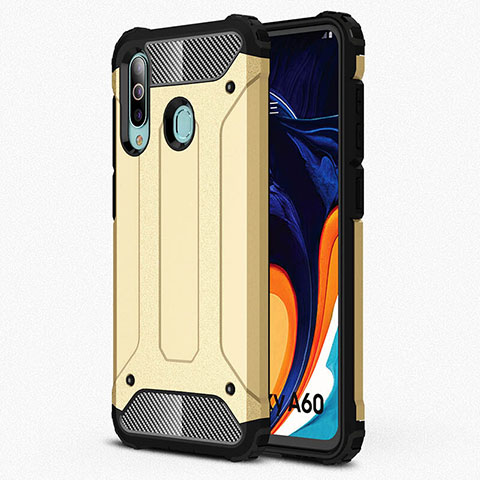 Coque Ultra Fine Silicone Souple 360 Degres Housse Etui S01 pour Samsung Galaxy A60 Or