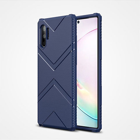 Coque Ultra Fine Silicone Souple 360 Degres Housse Etui S01 pour Samsung Galaxy Note 10 Plus 5G Bleu