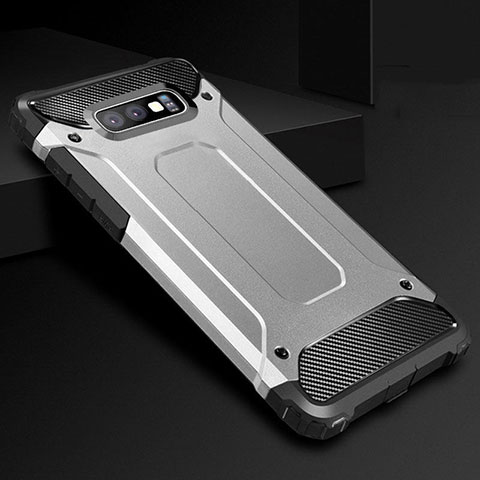 Coque Ultra Fine Silicone Souple 360 Degres Housse Etui S01 pour Samsung Galaxy S10e Argent