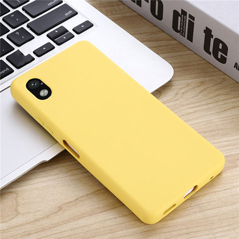 Coque Ultra Fine Silicone Souple 360 Degres Housse Etui S01 pour Sony Xperia Ace III Jaune