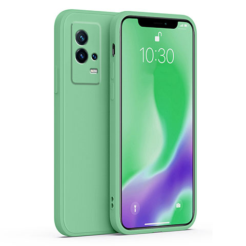 Coque Ultra Fine Silicone Souple 360 Degres Housse Etui S01 pour Vivo iQOO 8 5G Vert