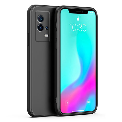 Coque Ultra Fine Silicone Souple 360 Degres Housse Etui S01 pour Vivo iQOO 8 Pro 5G Noir