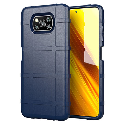 Coque Ultra Fine Silicone Souple 360 Degres Housse Etui S01 pour Xiaomi Poco X3 Pro Bleu