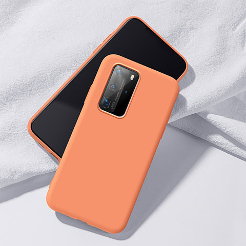 Coque Ultra Fine Silicone Souple 360 Degres Housse Etui S02 pour Huawei P40 Pro Orange