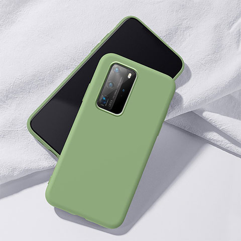 Coque Ultra Fine Silicone Souple 360 Degres Housse Etui S02 pour Huawei P40 Pro Vert