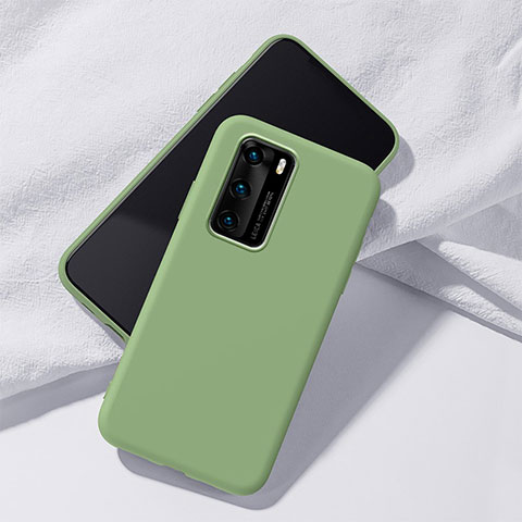 Coque Ultra Fine Silicone Souple 360 Degres Housse Etui S02 pour Huawei P40 Vert