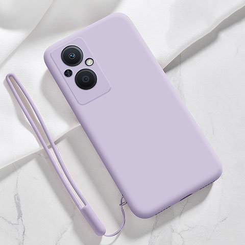 Coque Ultra Fine Silicone Souple 360 Degres Housse Etui S02 pour Oppo F21 Pro 5G Violet Clair