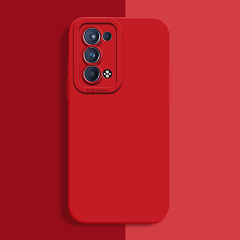 Coque Ultra Fine Silicone Souple 360 Degres Housse Etui S02 pour Oppo Reno6 Pro+ Plus 5G Rouge