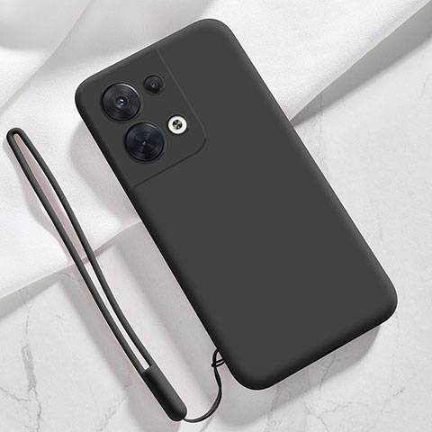 Coque Ultra Fine Silicone Souple 360 Degres Housse Etui S02 pour Oppo Reno8 Pro+ Plus 5G Noir