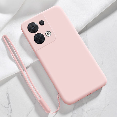 Coque Ultra Fine Silicone Souple 360 Degres Housse Etui S02 pour Oppo Reno8 Pro+ Plus 5G Rose