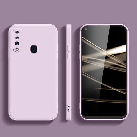 Coque Ultra Fine Silicone Souple 360 Degres Housse Etui S02 pour Samsung Galaxy A60 Violet Clair