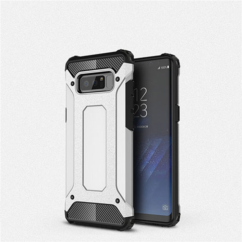 Coque Ultra Fine Silicone Souple 360 Degres Housse Etui S02 pour Samsung Galaxy Note 8 Blanc