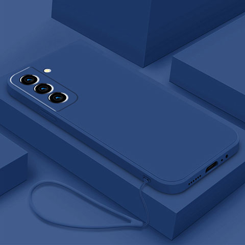 Coque Ultra Fine Silicone Souple 360 Degres Housse Etui S02 pour Samsung Galaxy S21 FE 5G Bleu