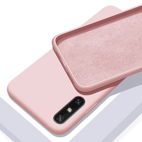 Coque Ultra Fine Silicone Souple 360 Degres Housse Etui S03 pour Huawei Enjoy 10e Rose